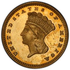 Picture of 1876 GOLD G$1, TYPE 3 PR65 Cameo