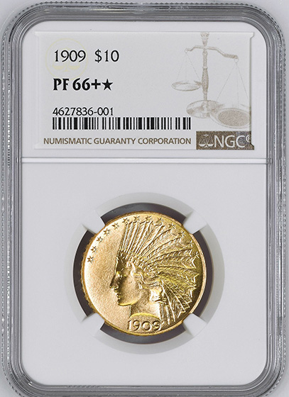 Picture of 1909 INDIAN $10 PR66+ 