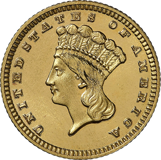 Picture of 1884 GOLD G$1, TYPE 3 PR68 Cameo