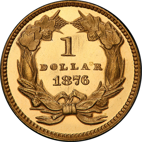 Picture of 1876 GOLD G$1, TYPE 3 PR65 Deep Cameo