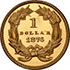 Picture of 1876 GOLD G$1, TYPE 3 PR65 Deep Cameo