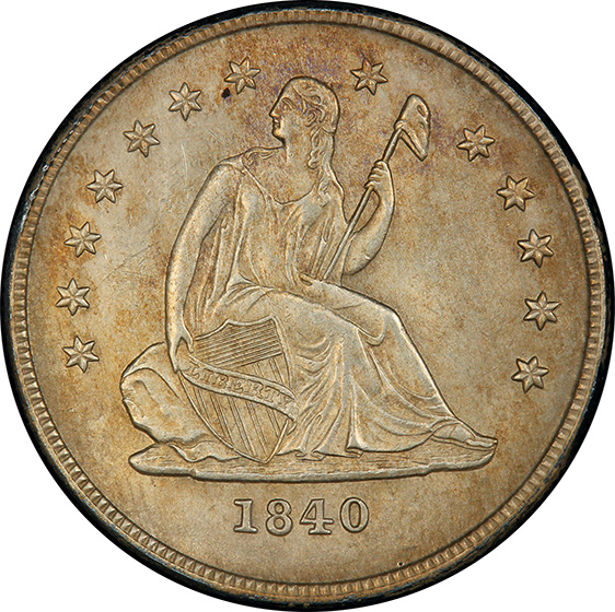 Picture of 1840-O LIBERTY SEATED 25C, NO DRAPERY MS64 