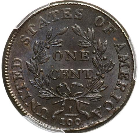 1800/79 DRAPED BUST 1C MS64 BN