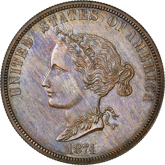 Picture of 1874 BICKFORD $10 J-1374 PR66 Brown