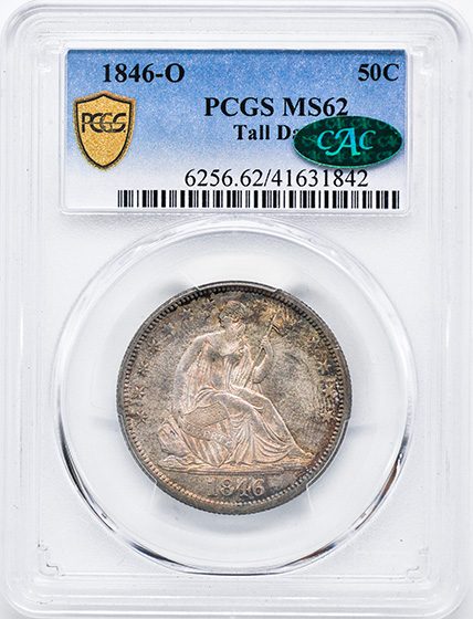 Picture of 1846-O LIBERTY SEATED 50C, TALL DATE MS62 