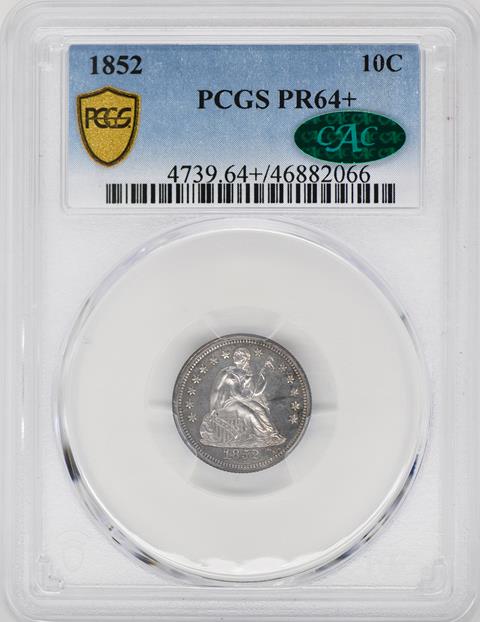 Picture of 1852 LIBERTY SEATED 10C PR64+ 