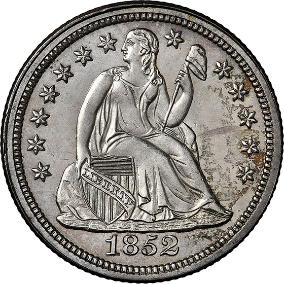 Picture of 1852 LIBERTY SEATED 10C PR64+ 