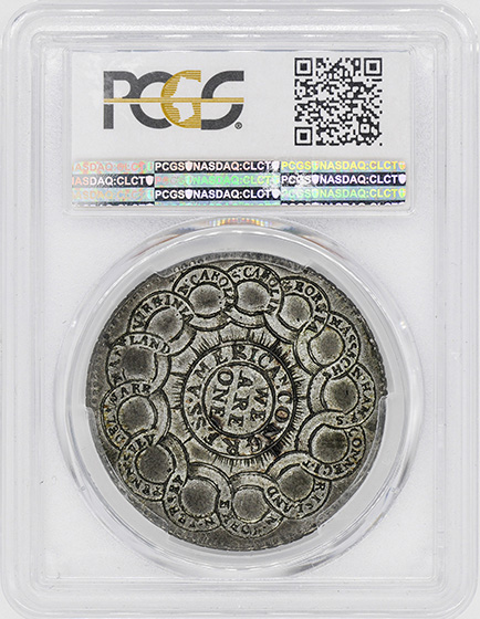 Picture of 1776 CURRENCY, PEWTER $1 MS62+ 