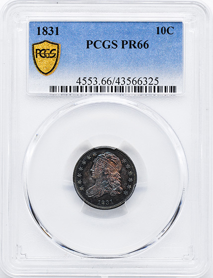 Picture of 1831 CAPPED BUST 10C PR66 