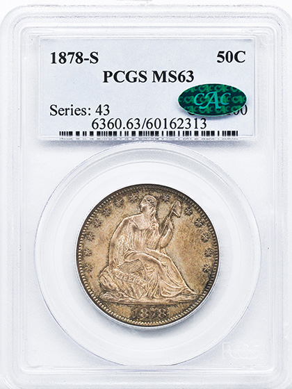 Picture of 1878-S LIBERTY SEATED 50C, MOTTO MS63 