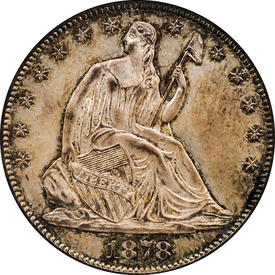 Picture of 1878-S LIBERTY SEATED 50C, MOTTO MS63 