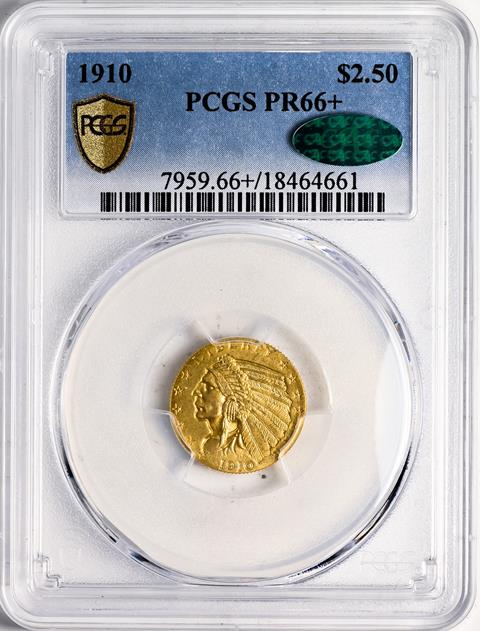 Picture of 1910 INDIAN $2.5 PR66+ 