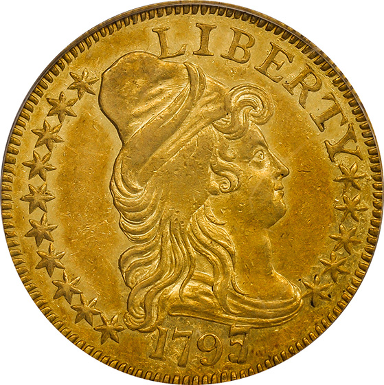 Picture of 1797/5 DRAPED BUST $5, LARGE EAGLE MS61 