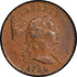 Picture of 1794 LIBERTY CAP 1C, HEAD OF 1793, DENT. BORDER MS60 Brown