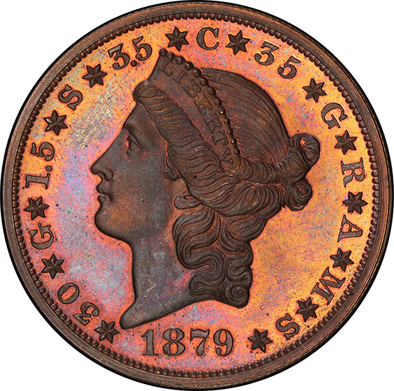 Picture of 1879 QUINTUPLE STELLA J-1644 PR66 Red Brown