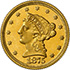 Picture of 1875 LIBERTY HEAD $2.5 PR64 Cameo