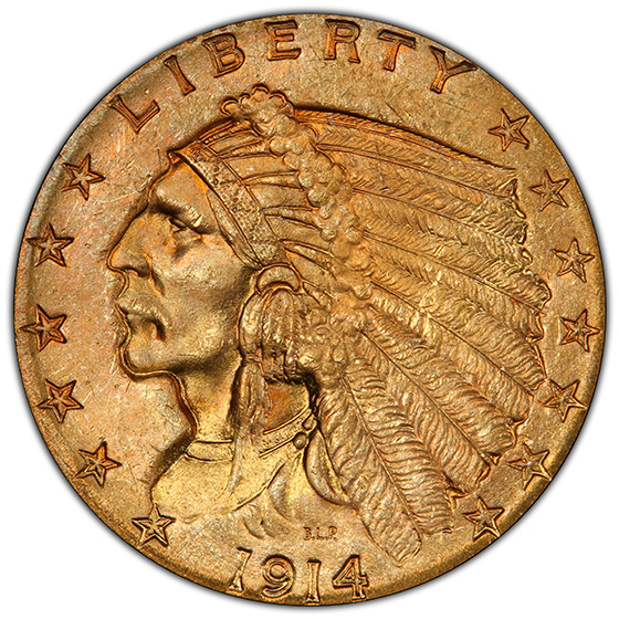 Picture of 1914 INDIAN $2.5 MS66 
