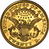 Picture of 1870 LIBERTY $20 GILT J-1038, GILT PR64 