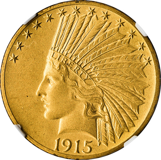 Picture of 1915 INDIAN $10 PR66+ 