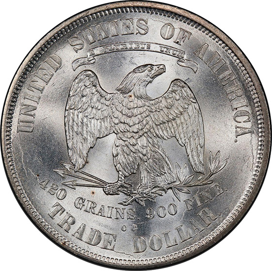 Picture of 1874-CC TRADE T$1 MS64+ 