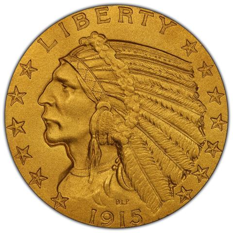 1915 INDIAN HEAD $5