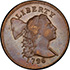 Picture of 1796 FLOWING HAIR LARGE 1C, LIBERTY CAP MS63 Brown