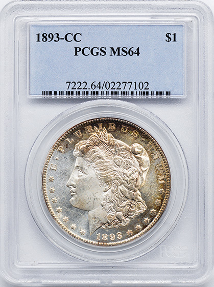 Picture of 1893-CC MORGAN S$1 MS64 