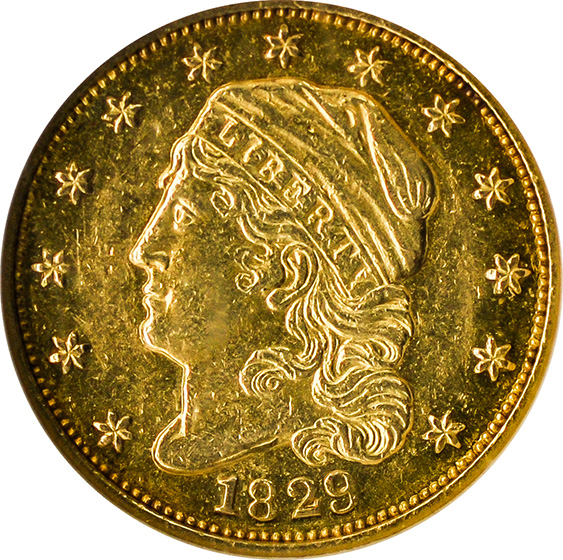 Picture of 1829 CAPPED BUST $2.5 AU58 