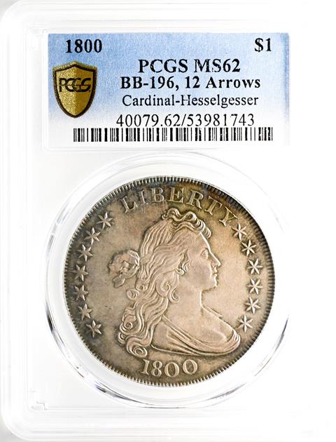 Picture of 1800 DRAPED BUST $1 MS62
