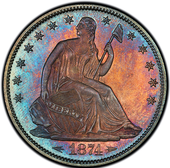 Picture of 1874 LIBERTY SEATED 50C, ARROWS PR66+ 