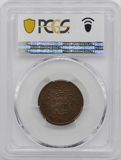 Picture of 1795 LIBERTY CAP 1/2, LE PUNCTUATED DATE MS61 Brown
