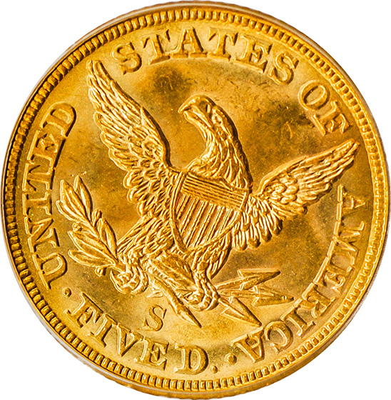Picture of 1857-S LIBERTY $5 MS64 