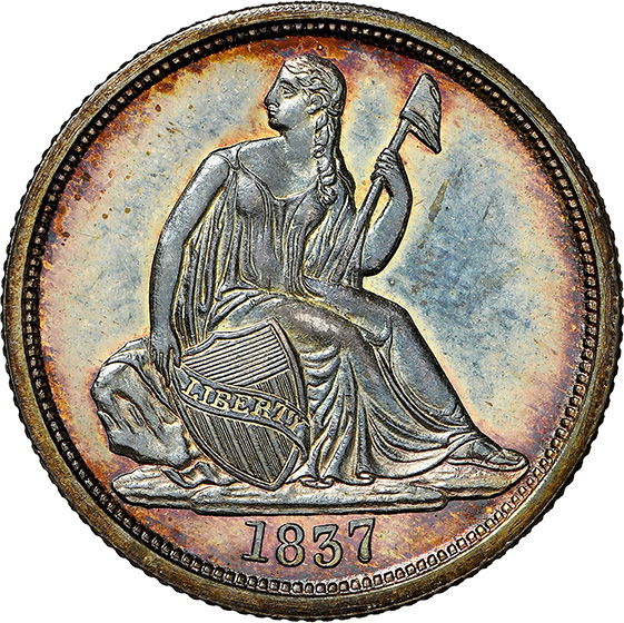 Picture of 1837 LIBERTY SEATED 10C, NO STARS PR65 