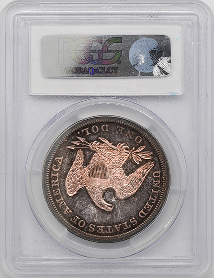 Picture of 1857 LIBERTY SEATED S$1, NO MOTTO PR65 