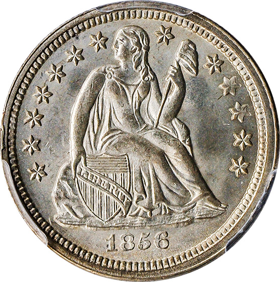 Picture of 1856 LIBERTY SEATED 10C, SMALL DATE MS66 