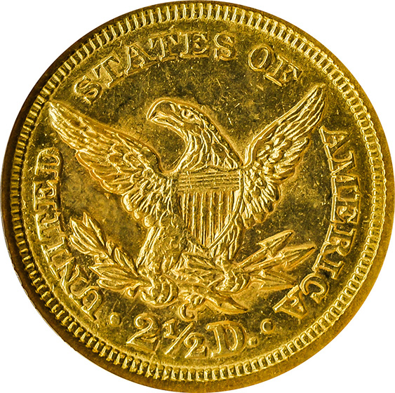 Picture of 1842-C LIBERTY HEAD $2.5 MS61 