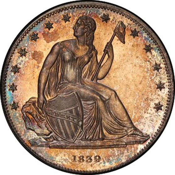 Picture of 1839 GOBRECHT $1 J-104 RES PR65 