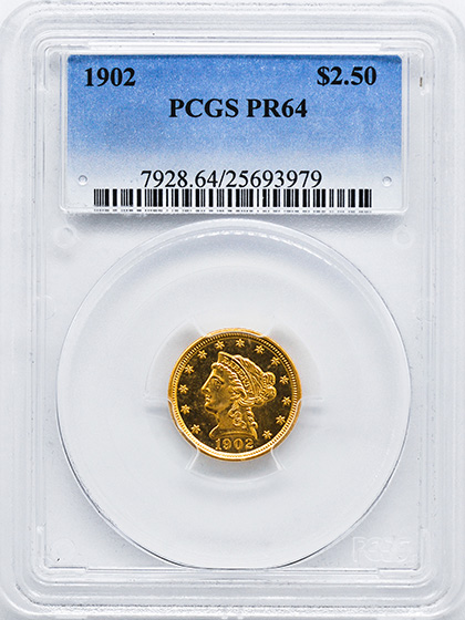 Picture of 1902 LIBERTY HEAD $2.5 PR64 