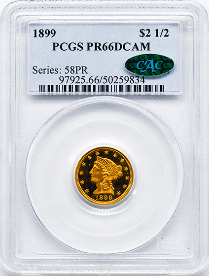 Picture of 1899 LIBERTY HEAD $2.5 PR66 Deep Cameo