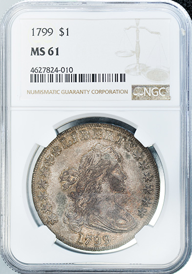 Picture of 1799 DRAPED BUST $1 MS61 