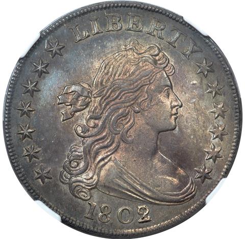 1802/1 DRAPED BUST $1 MS62