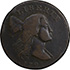 Picture of 1795 FLOWING HAIR LARGE 1C, JEFF, PLAIN EDGE VF20 Brown
