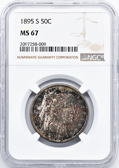 Picture of 1895-S BARBER 50C MS67 