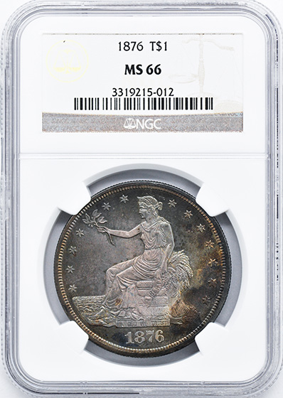 Picture of 1876 TRADE T$1 MS66 