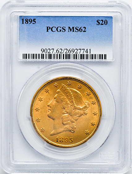 Picture of 1895 LIBERTY HEAD $20 MS62 