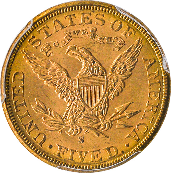 Picture of 1886-S LIBERTY $5 MS64 