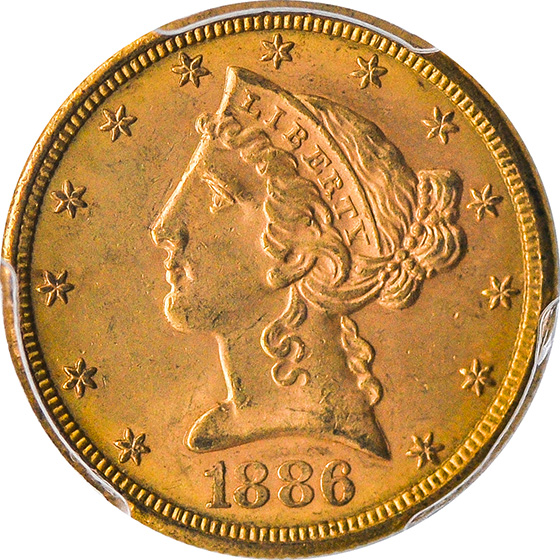 Picture of 1886-S LIBERTY $5 MS64 