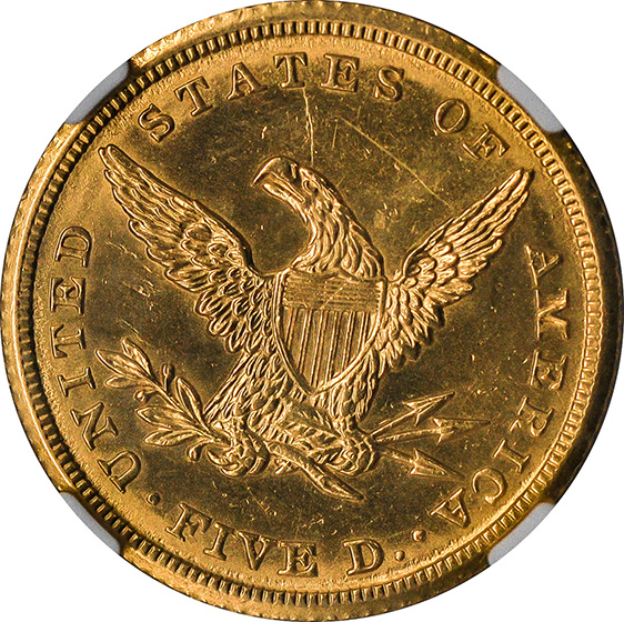 Picture of 1840 LIBERTY $5 MS62 
