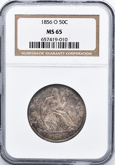 Picture of 1856-O LIBERTY SEATED 50C, NO MOTTO MS65 