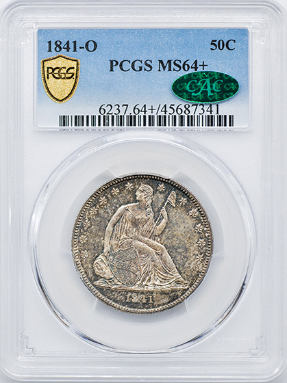 Picture of 1841-O LIBERTY SEATED 50C, NO MOTTO MS64+ 
